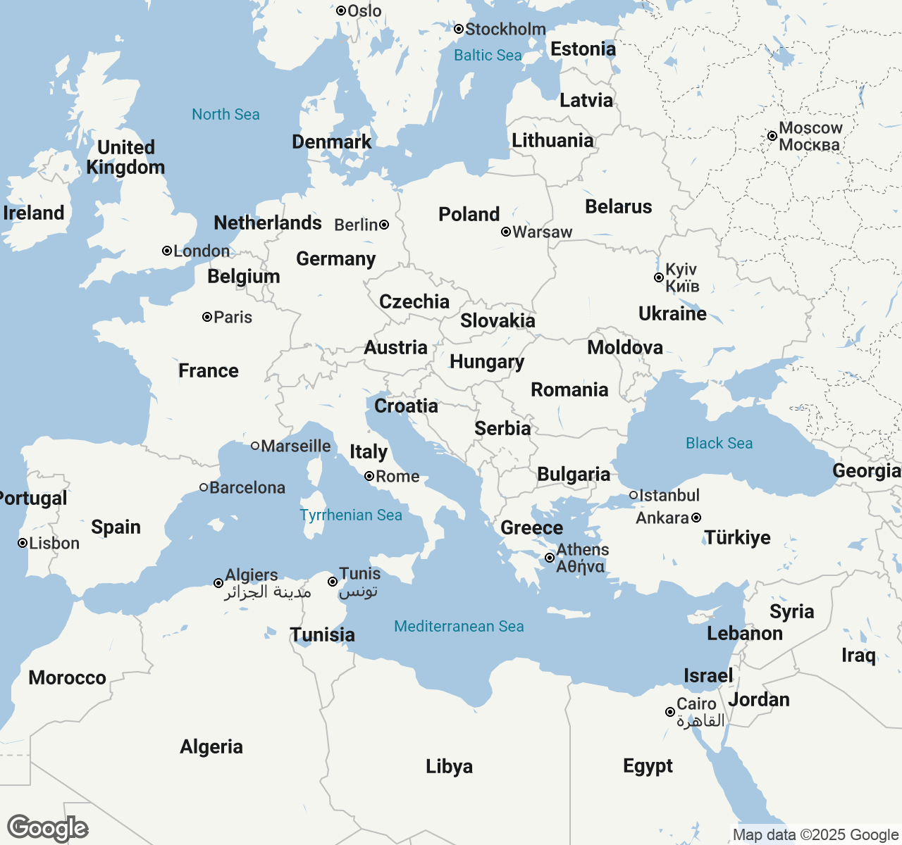 Map of Bosnia and Herzegovina